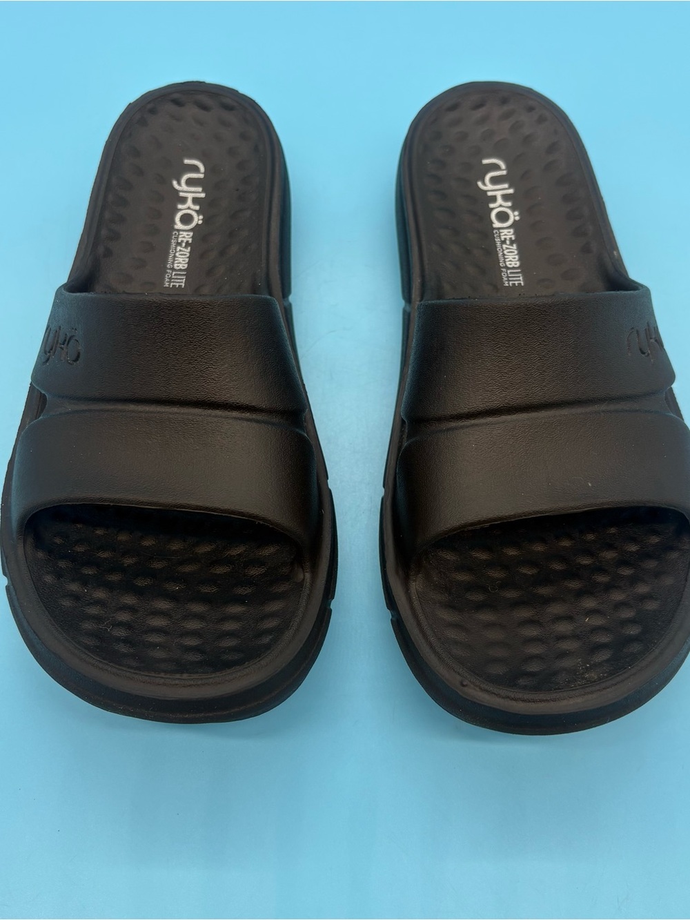 Ryka Women's Black Restore-Slide Sport Slides Flat Pool Sandals Shoes Size 8M - Picture 5 of 6